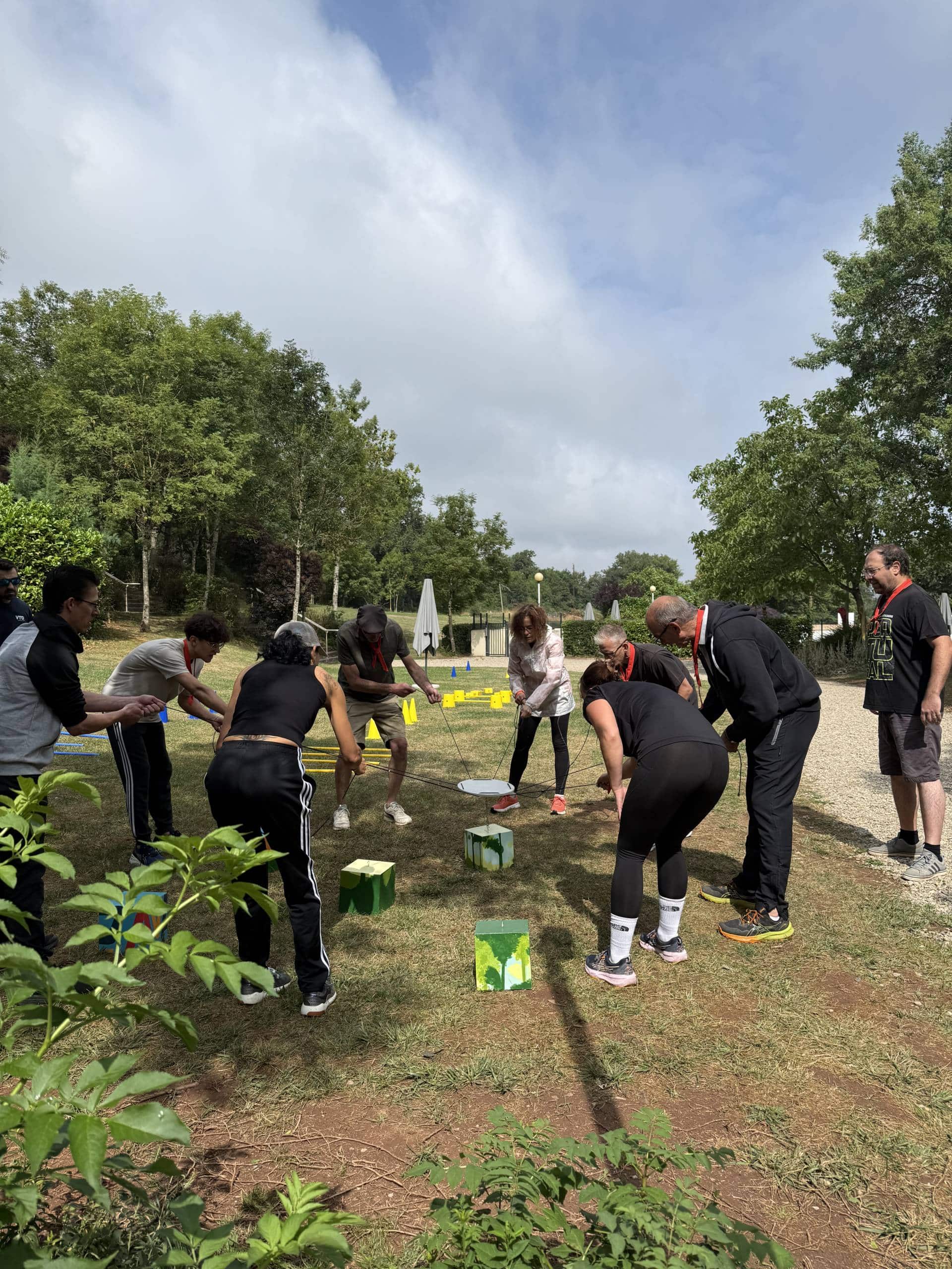 Participants lors d’un team building entreprise Olympiades